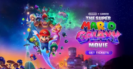 Affiche promotionnelle officielle de The Super Mario Galaxy Movie, proche du milliard de dollars au box-office mondial