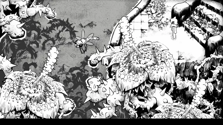 Helix Descent N Ascent, capture officielle du puzzle-aventure monochrome de Badass Mongoose