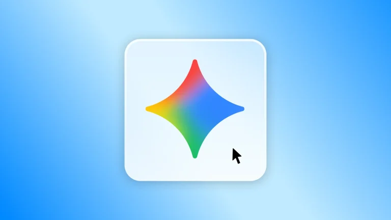 Application Gemini pour Windows : logo officiel sur fond bleu clair