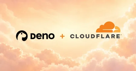 Logos de Deno et Cloudflare réunis