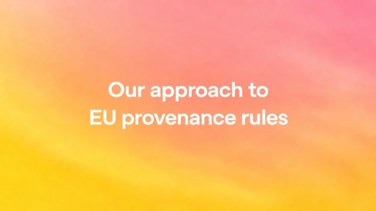 Visuel officiel d’OpenAI annonçant son approche des règles européennes de provenance des textes générés par IA