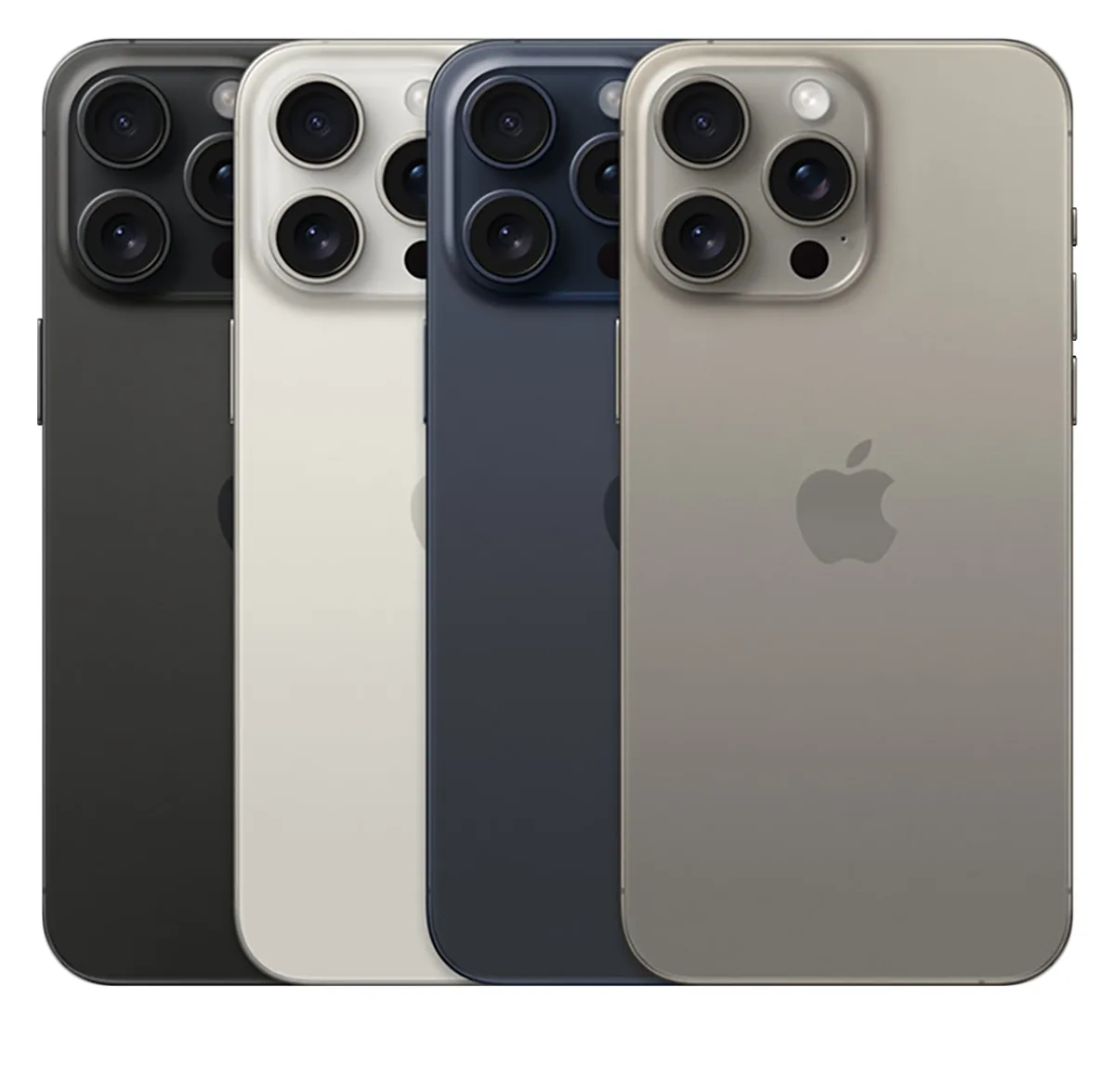 Dos de l’iPhone 15 Pro Max en titane avec son bloc de trois caméras